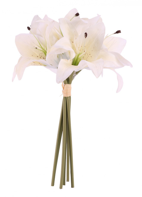 Cream Lily Bouquet With 6 Heads