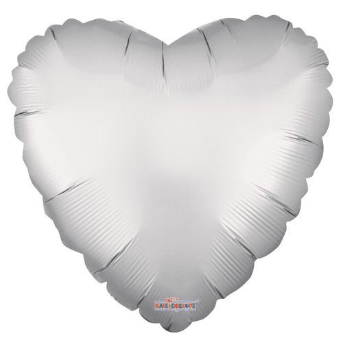 Solid Matt Heart Balloon Silver (18 inch) Solid Matt Heart Balloon Silver (18 inch)