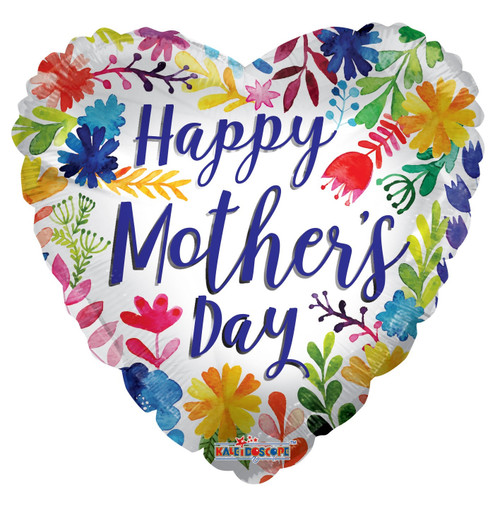 Painted Flowers Mothers Day Balloon (18inch) Painted Flowers Mothers Day Balloon (18inch)