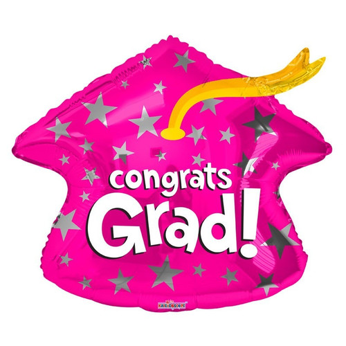 Congrats Grad Pink Cap Balloon (18 Inch) Congrats Grad Pink Cap Balloon (18 Inch)