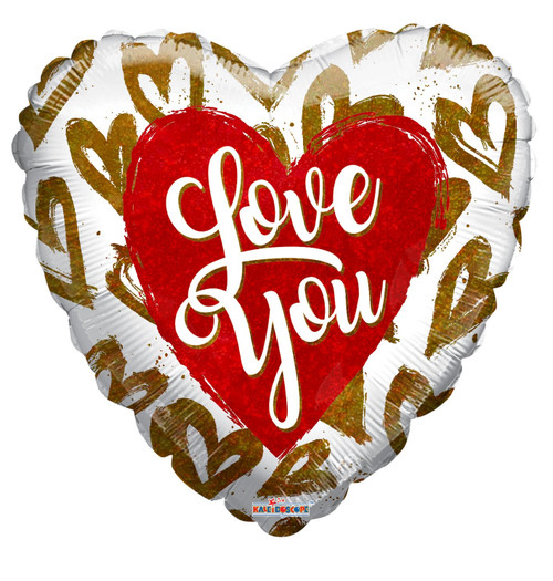 Holographic Hearts Love Balloon (18 inch) Holographic Hearts Love Balloon (18 inch)