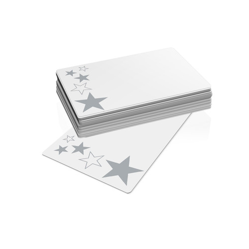 Xmas - Silver Stars (10 Cards 10 Envelopes) Xmas - Silver Stars (10 Cards 10 Envelopes)