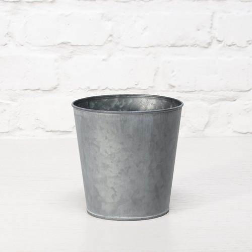 Round Antique Grey Zinc Pot (14cm) Round Antique Grey Zinc Pot (14cm)