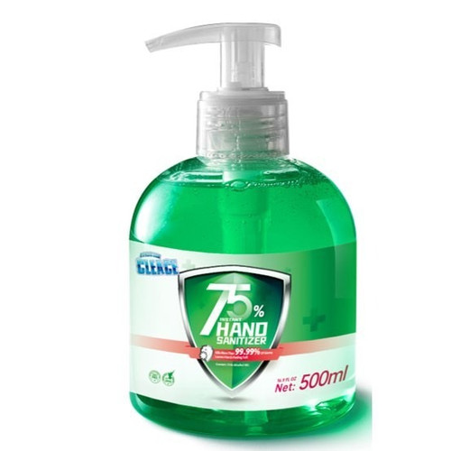 Clear Alcohol Hand Sanitizer (75%) - 500ml Clear Alcohol Hand Sanitizer (75%) - 500ml
