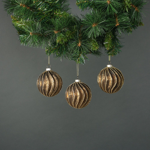Meri 8cm Glass Bauble (Set of 4) Meri 8cm Glass Bauble (Set of 4)