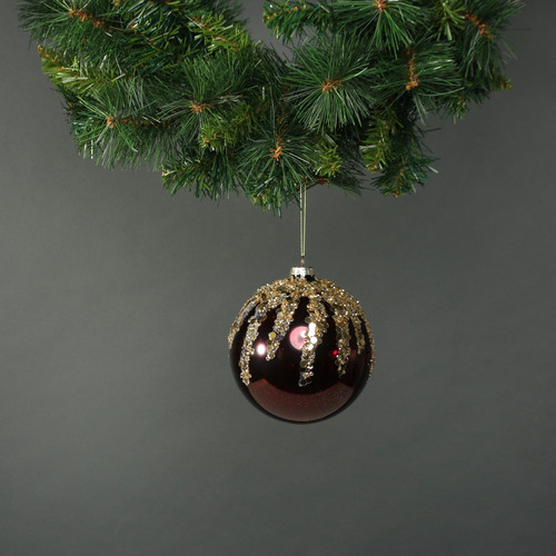 Zanna 12cm Glass Bauble (Set of 2) Zanna 12cm Glass Bauble (Set of 2)