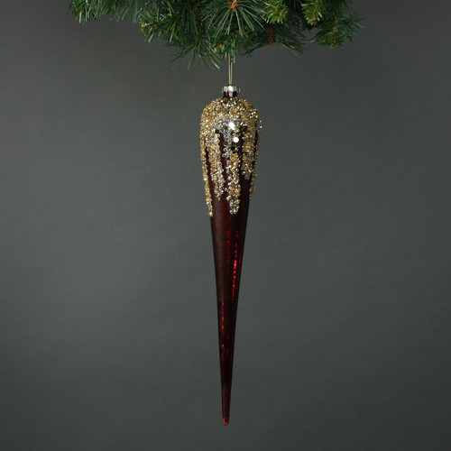 Zanna Glass Icicle Bauble (Set of 4) Zanna Glass Icicle Bauble (Set of 4)