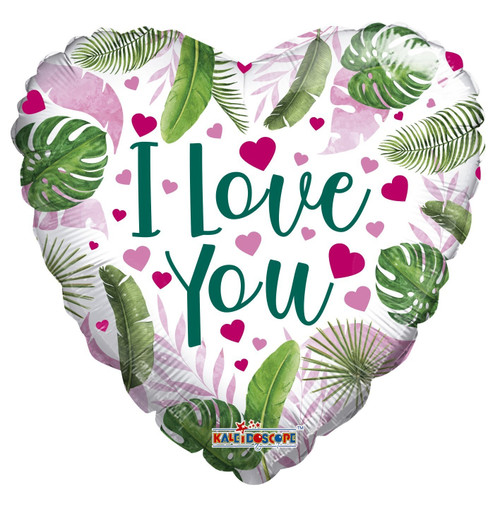 ECO Balloon - I Love You Hearts and Leaves (18 inch) ECO Balloon - I Love You Hearts and Leaves (18 inch)