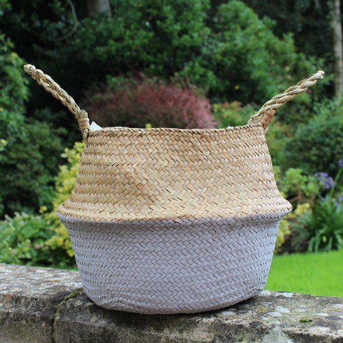 Grey & Natural Two Tone Belly Basket (20cm) Grey & Natural Two Tone Belly Basket (20cm)