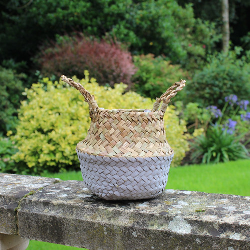 Grey & Natural Two Tone Belly Basket (11.5cm) Grey & Natural Two Tone Belly Basket (11.5cm)
