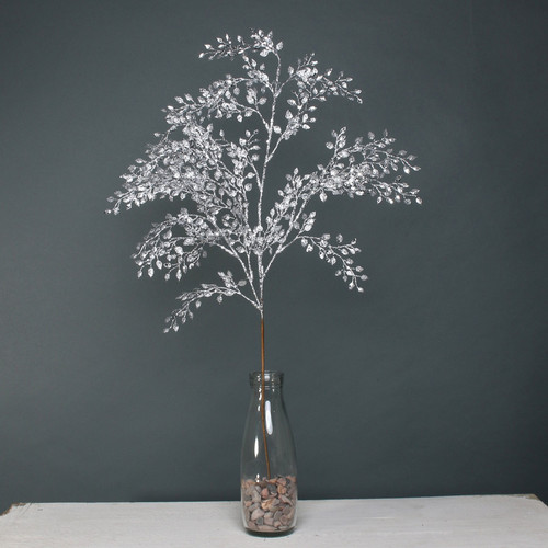 Glitter mini leaf spray silver Glitter mini leaf spray silver