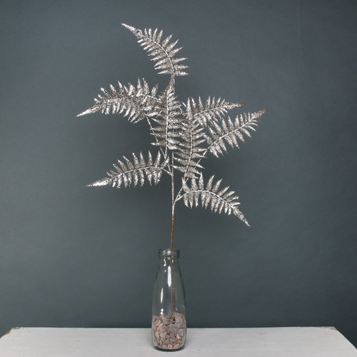 Champagne Glitter Fern Spray Champagne Glitter Fern Spray