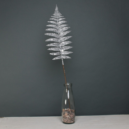 Silver Glitter Fern Leaf Silver Glitter Fern Leaf