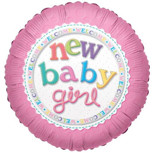 New Baby Girl Helium Balloon New Baby Girl Helium Balloon