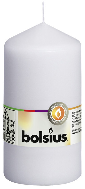Bolsius Pillar Candle White (130mm x 68 mm) Bolsius Pillar Candle White (130mm x 68 mm)
