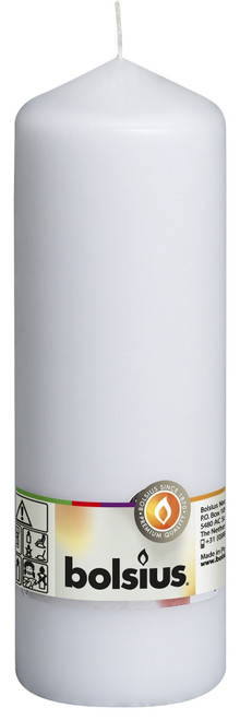 Bolsius Pillar Candle White (200mm x 68 mm) Bolsius Pillar Candle White (200mm x 68 mm)