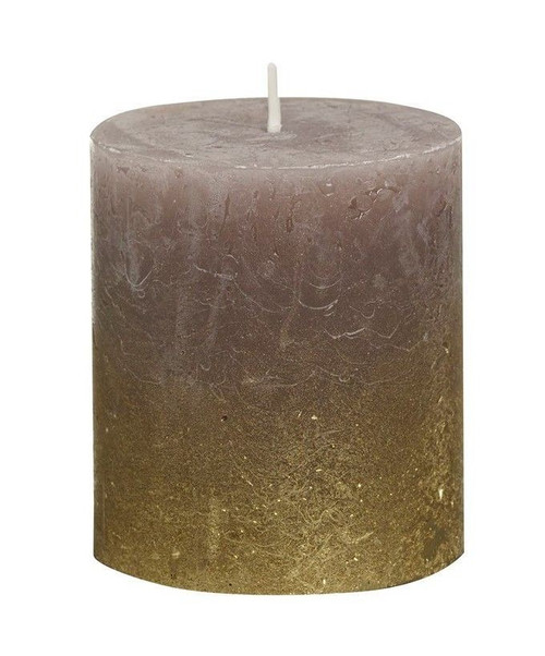 Bolsius Rustic Faded Gold Taupe Metallic Candle (80mm x 68mm) Bolsius Rustic Faded Gold Taupe Metallic Candle (80mm x 68mm)