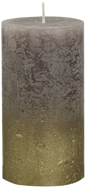 Bolsius Rustic Faded Gold Taupe Metallic Candle (130mm x 68mm) Bolsius Rustic Faded Gold Taupe Metallic Candle (130mm x 68mm)