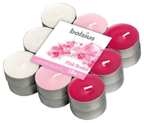 Fragranced Tealight Pink Orchid (Pack of 18) Fragranced Tealight Pink Orchid (Pack of 18)