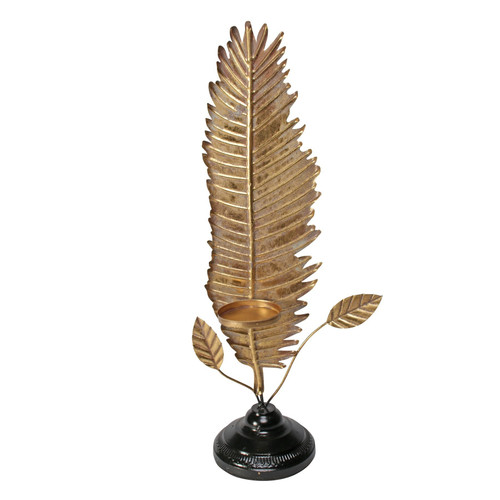 Brocante Botanical Leaf Candleholder (61cm)
