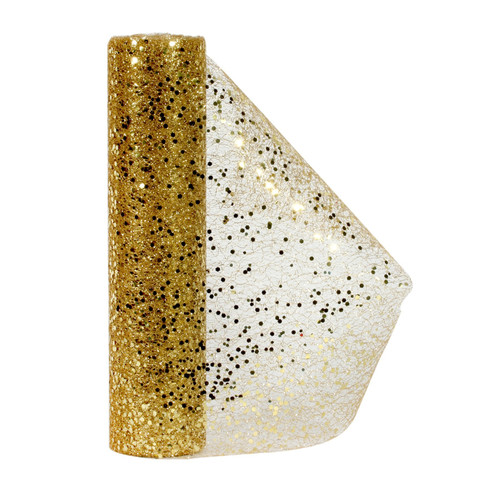 Gold Glitter Mesh ribbon runner 30cm x 5 yards Gold Glitter Mesh ribbon runner 30cm x 5 yards