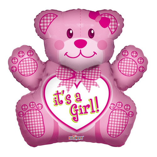 Baby Girl Bear Shape Foil Balloon Baby Girl Bear Shape Foil Balloon