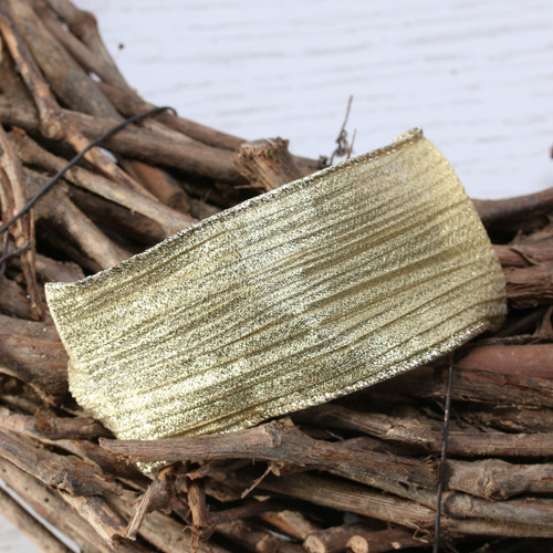 Gold Metallic Crinkle Ribbon (63mm x 10yd) Gold Metallic Crinkle Ribbon (63mm x 10yd)
