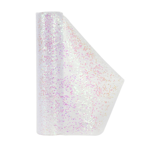 White Glitter Mesh Ribbon Runner 30cm x 5 yards White Glitter Mesh Ribbon Runner 30cm x 5 yards