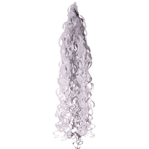 Metallic Silver & White Balloon Tassel