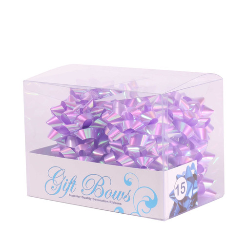 Iridescent Lilac Galaxy Bows (x15)