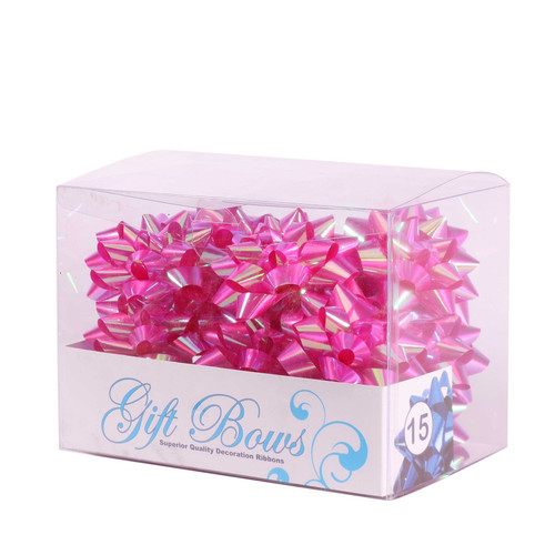 Iridescent Cerise Galaxy Bows (x15)