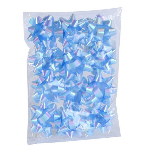 Iridescent Blue Mini Bows x 12 Iridescent Blue Mini Bows x 12