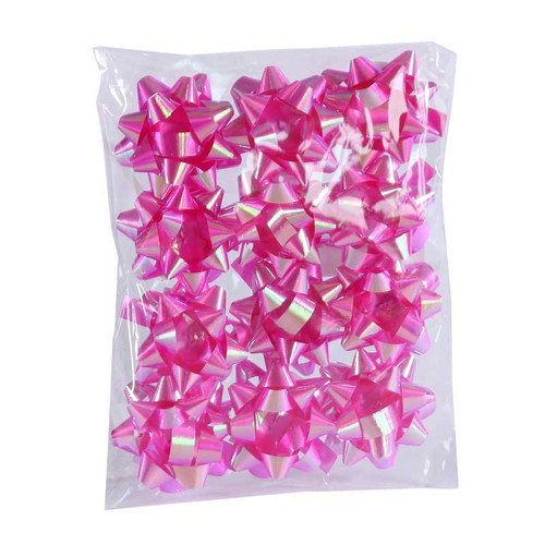 Iridescent Cerise Mini Bows x 12 Iridescent Cerise Mini Bows x 12
