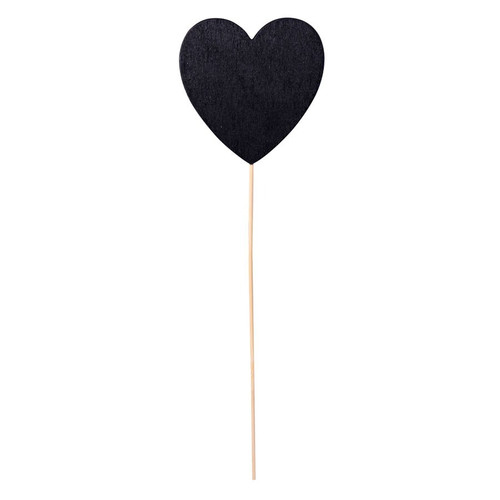 Black Bamboo Heart Pick (7.7cm) Black Bamboo Heart Pick (7.7cm)