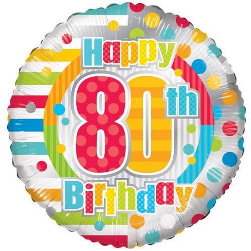 Radiant Happy 80th Birthday Balloon Radiant Happy 80th Birthday Balloon