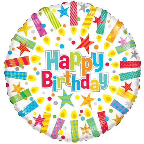 Happy Birthday Radiant Candles Foil Balloon Happy Birthday Radiant Candles Foil Balloon