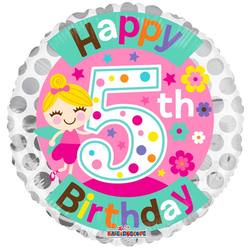 5th Birthday Fairy Foil Balloon 5th Birthday Fairy Foil Balloon
