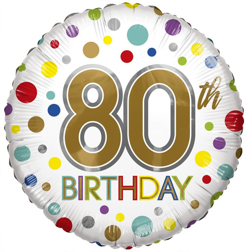 Eco Balloon - Birthday Age 80 (18 Inch) Eco Balloon - Birthday Age 80 (18 Inch)