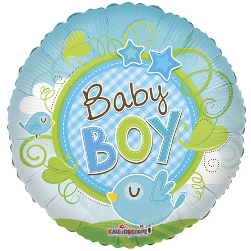 9" Baby Boy Birds Balloon