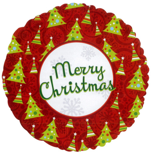 Merry Christmas Tree Balloon (18 Inch)