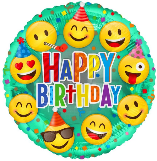 ECO Balloon - Happy Birthday Faces (18 Inch) ECO Balloon - Happy Birthday Faces (18 Inch)