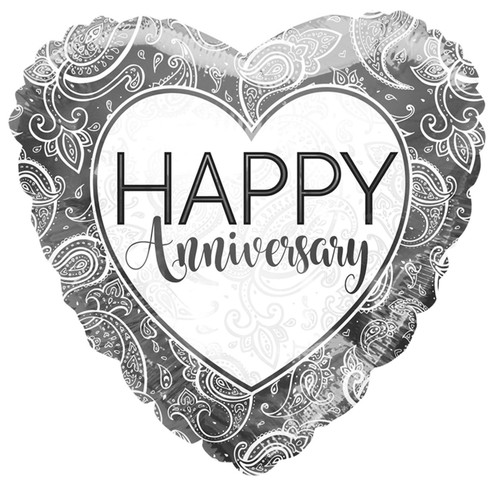 ECO Balloon - Anniversary Ornaments Silver (18 Inch) ECO Balloon - Anniversary Ornaments Silver (18 Inch)
