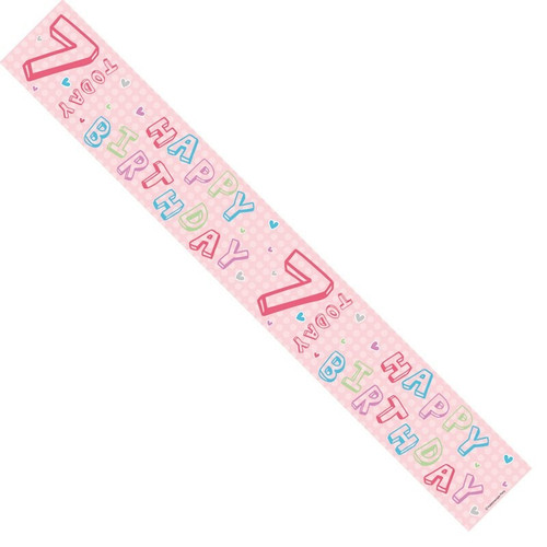 7th Birthday Banner (pack of 12) 7th Birthday Banner (pack of 12)