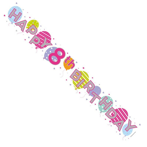8th Birthday Banner (pack of 12) 8th Birthday Banner (pack of 12)