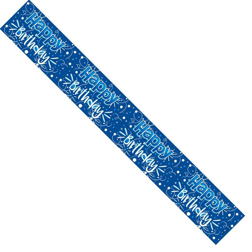 Happy Birthday Blue Banner (pack of 12) Happy Birthday Blue Banner (pack of 12)