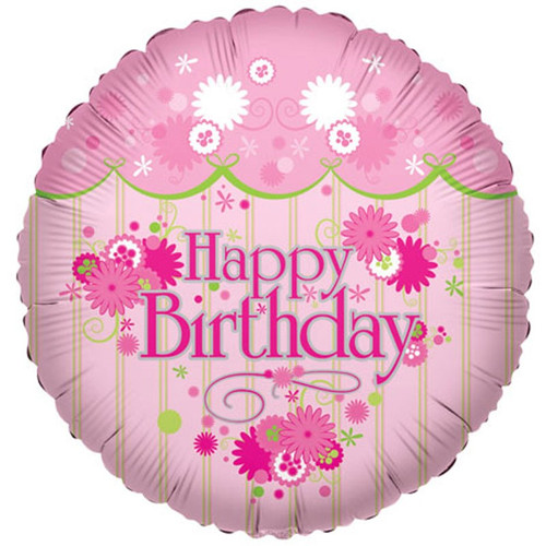 Flower Power Happy Birthday Foil Balloon Flower Power Happy Birthday Foil Balloon