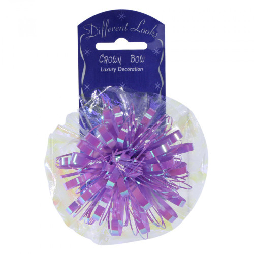 12cm Iridescent Lilac Crown Bow 12cm Iridescent Lilac Crown Bow
