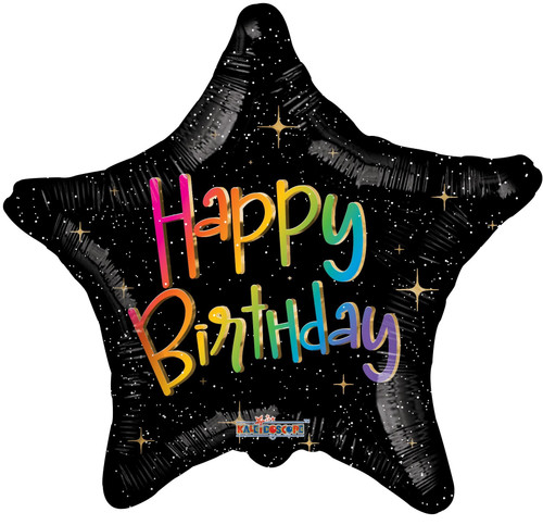 Eco Balloon - Birthday Multicolour Star (18 Inch) Eco Balloon - Birthday Multicolour Star (18 Inch)