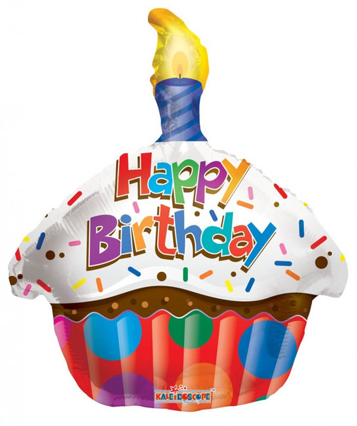 18" Birthday Cupcake Balloon 18" Birthday Cupcake Balloon