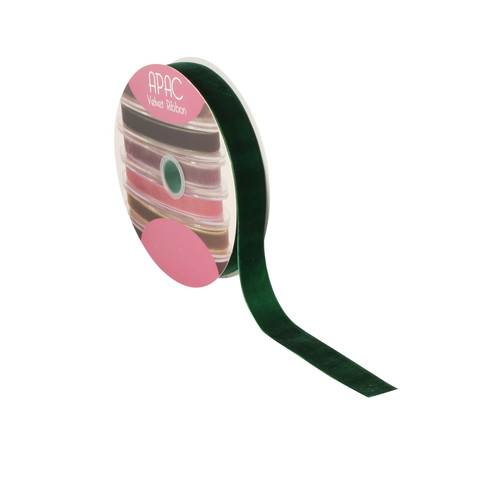 Forest Green Velvet Ribbon (25mm x 20m) Forest Green Velvet Ribbon (25mm x 20m)